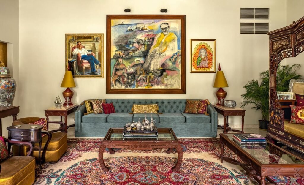 Handmade modern paintings by local artists for living room
