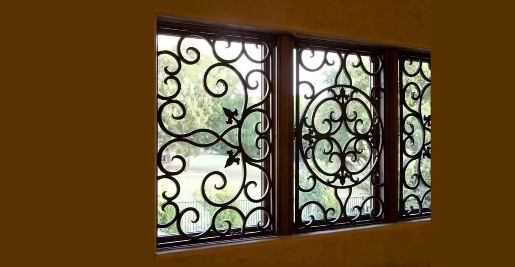 Elegant ornate grill window design for homes