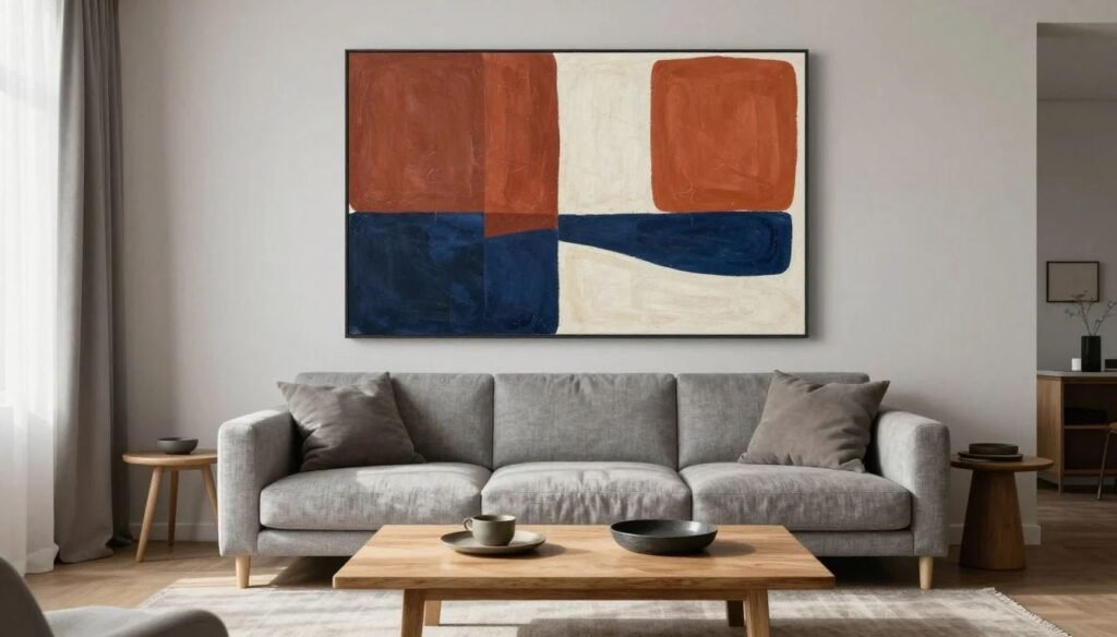 Statement wall art and modern paintings for living room