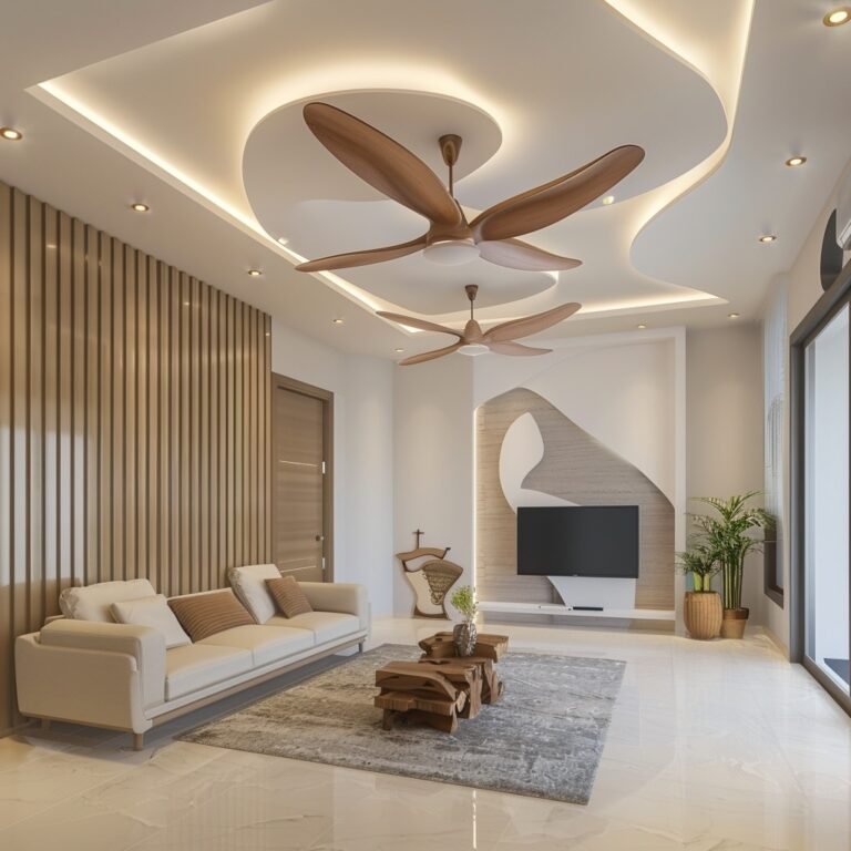 Main Hall Double Fan Ceiling Design Ideas - Home Brightside