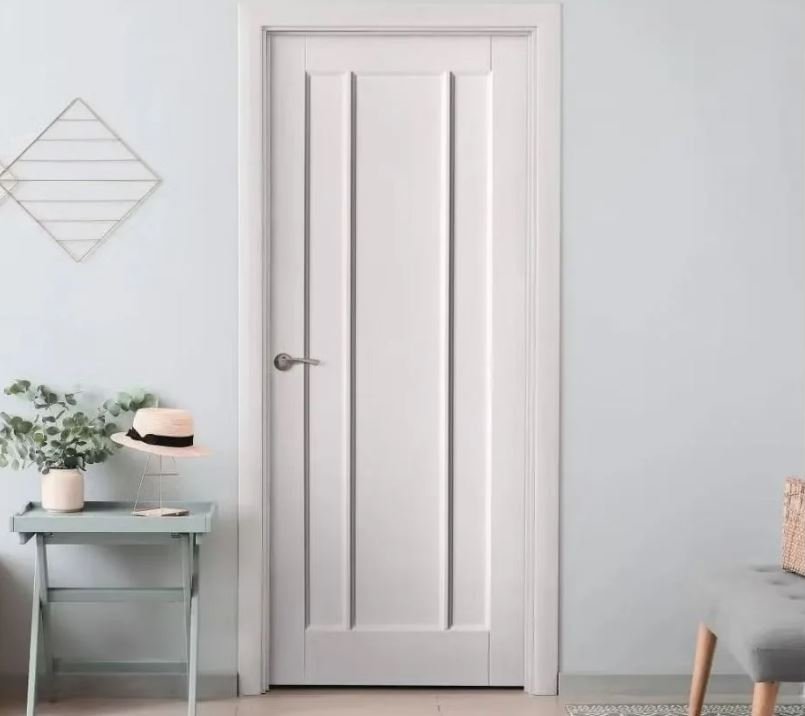 Elegant white bedroom door design for modern homes