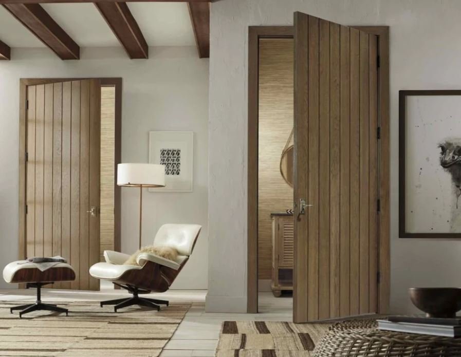 Modern wood bedroom door design for home interiors