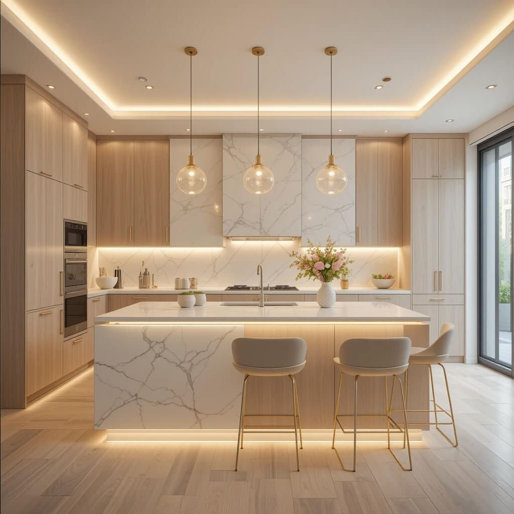 Open Kitchen with Breakfast Counter Designs