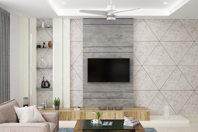Simple Wall Tiles Design for Living Room