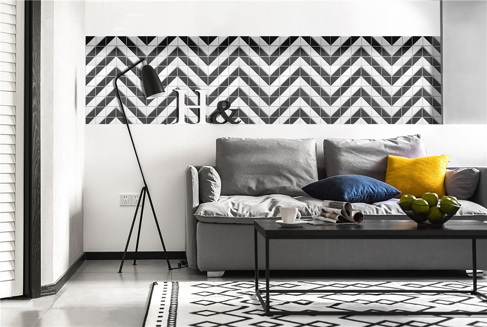 Chevron Pattern Half Wall Tiles Designs