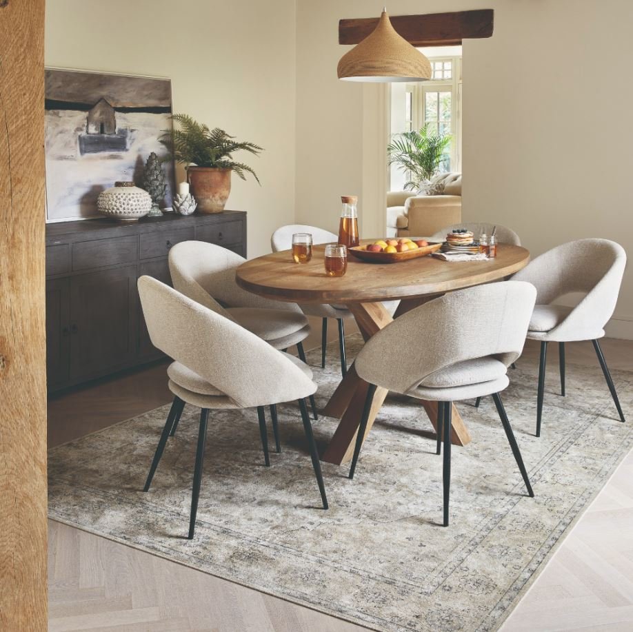 Oval or a small round dining room table