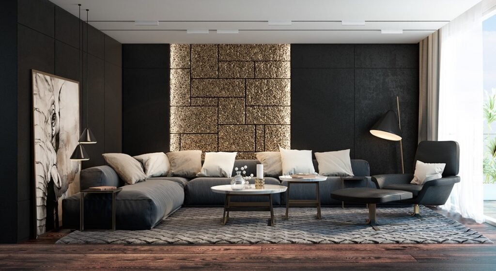  Black Living Room Wall Colour