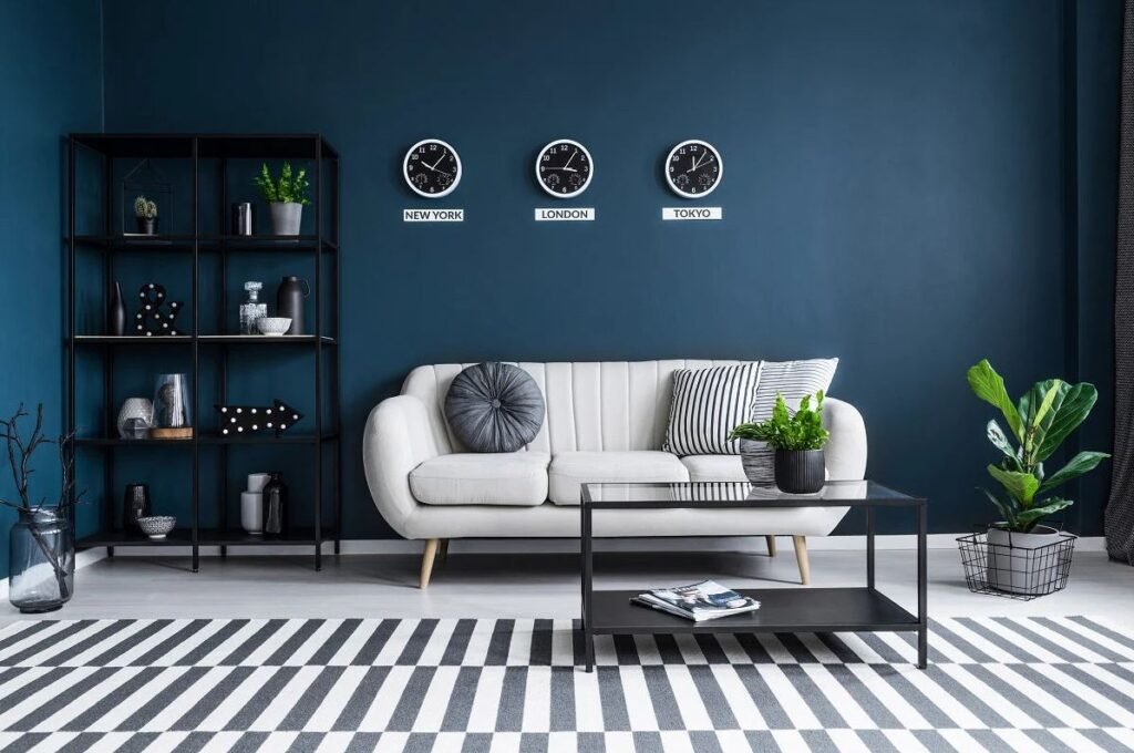 Navy Blue Wall Paint Colour