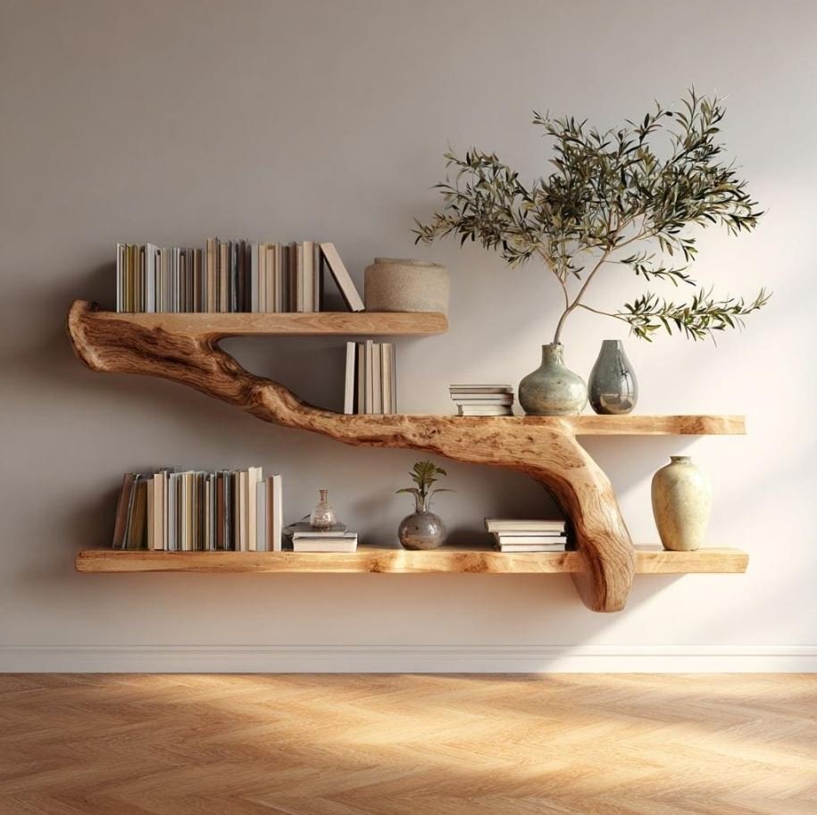 Rustic Floating Shelves