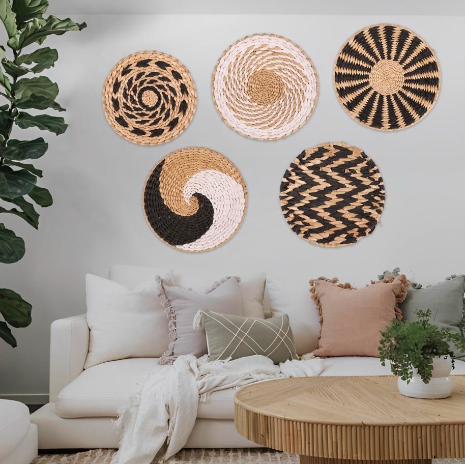 Woven Baskets and Textile Hangings