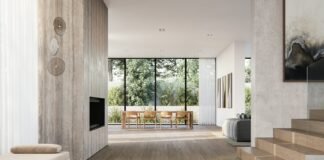 Large Format Porcelain Floor Tiles for High-Traffic Open-Concept Residences Modern luxury open concept living room featuring expansive large format polished porcelain floor tiles